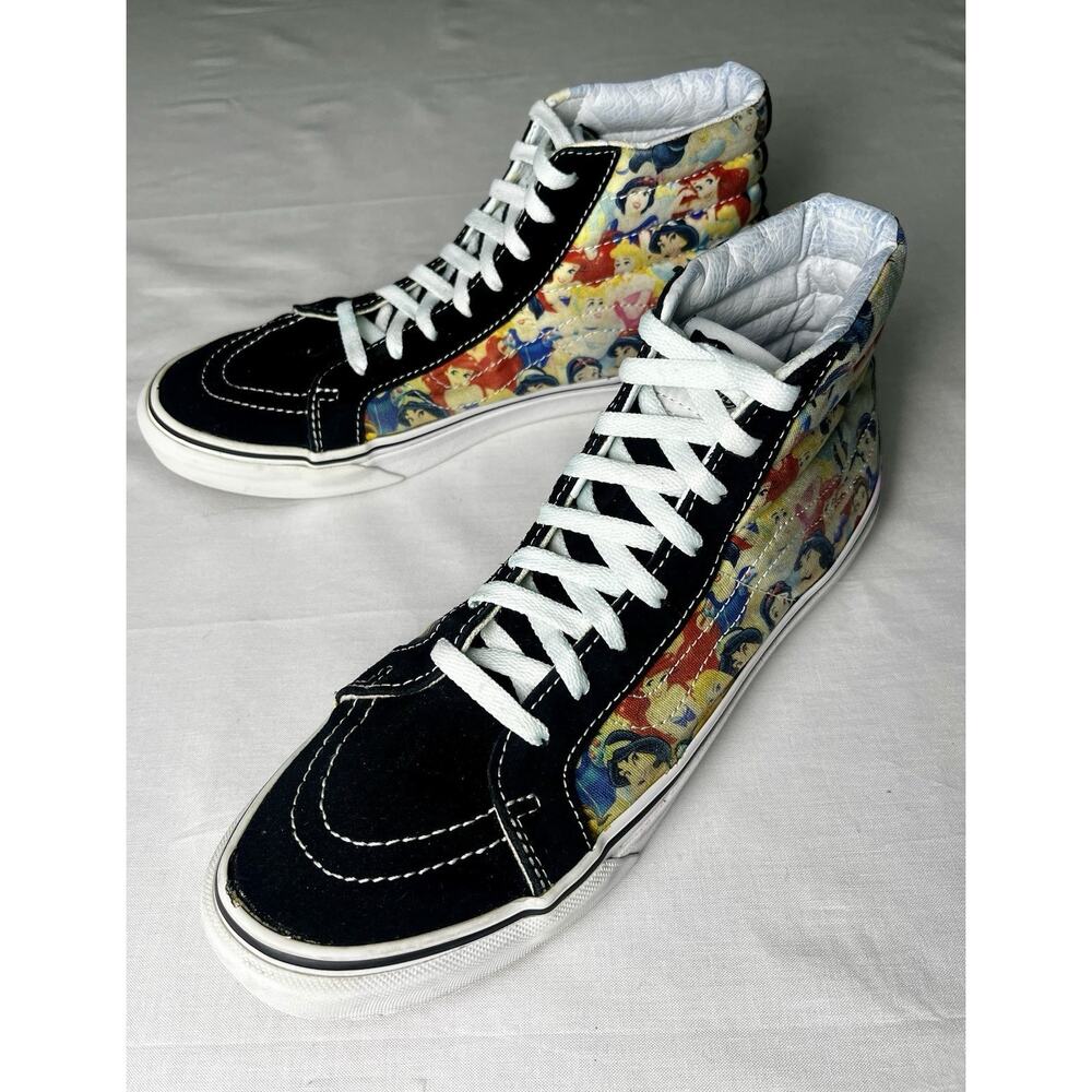 Vans Disney Unisex Hi-Top MultiColor Princess Skater Sneaker  Shoes Size Women 9 - Picture 3 of 5